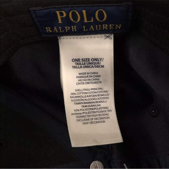 POLO RALPH LAUREN Baseball Cap w/Pony Strap Back - Picture 8 of 8